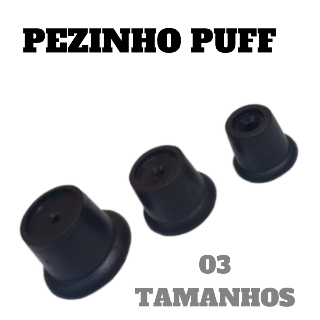 Kit 8 Unidades de Pés P/M/G 2cm para Puff – Design Robusto e Compacto