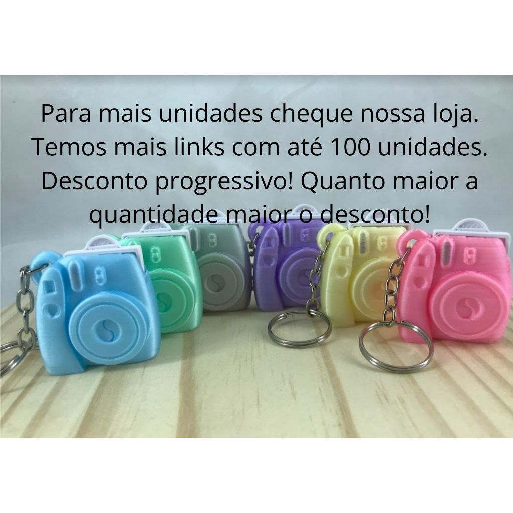 Kit 63 Chaveiro Personalizado Câmera e Foto Polaroid- casamento, aniversário, Lembrancinhas em geral