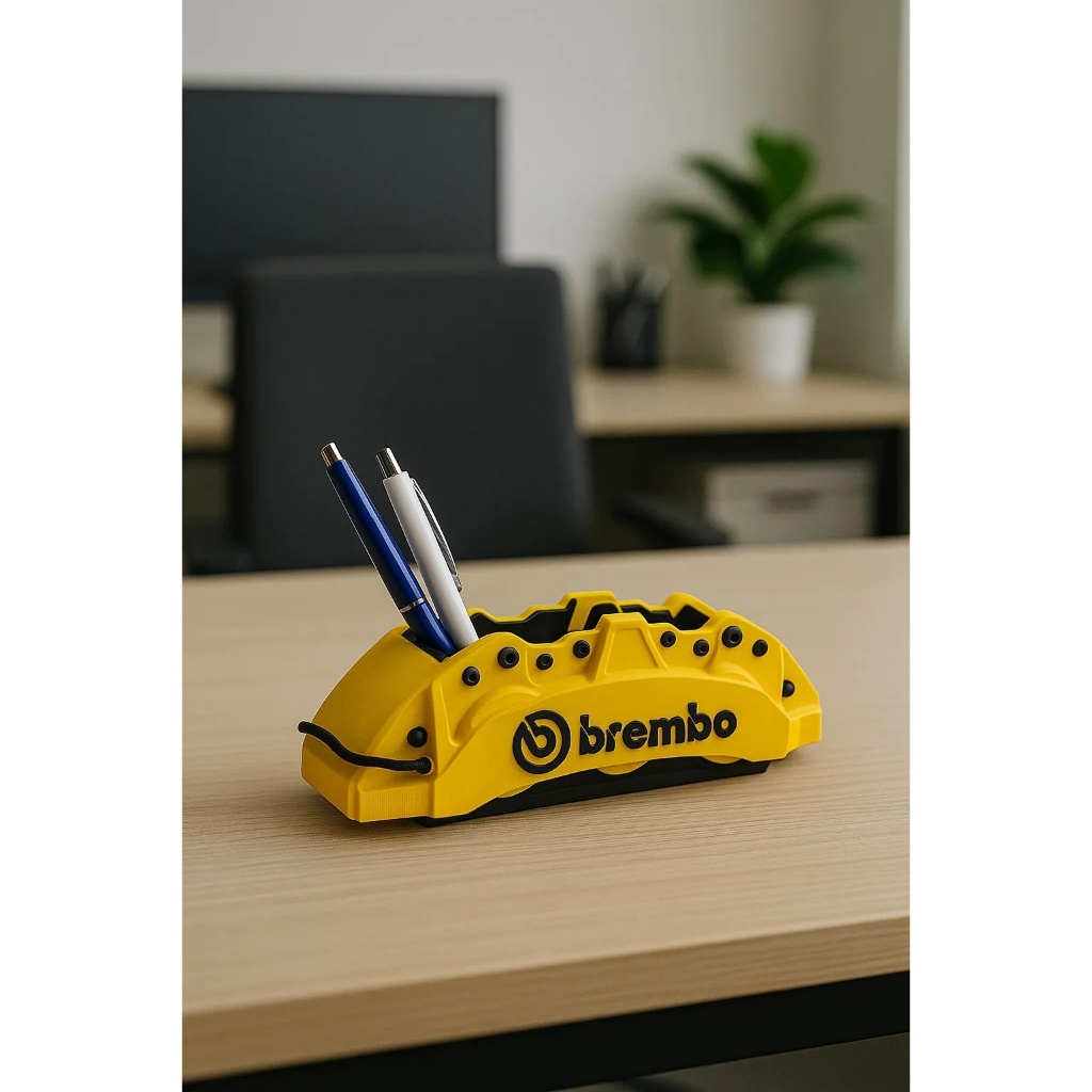 Miniatura Decorativa Pinça de Freio Porta Caneta 3D