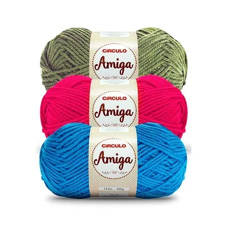 Lã Amiga Círculo – Fio para Tricô e Crochê – 100g – Várias Cores *ULTIMOS NOVELOS* *QUEIMA DE ESTOQUE*