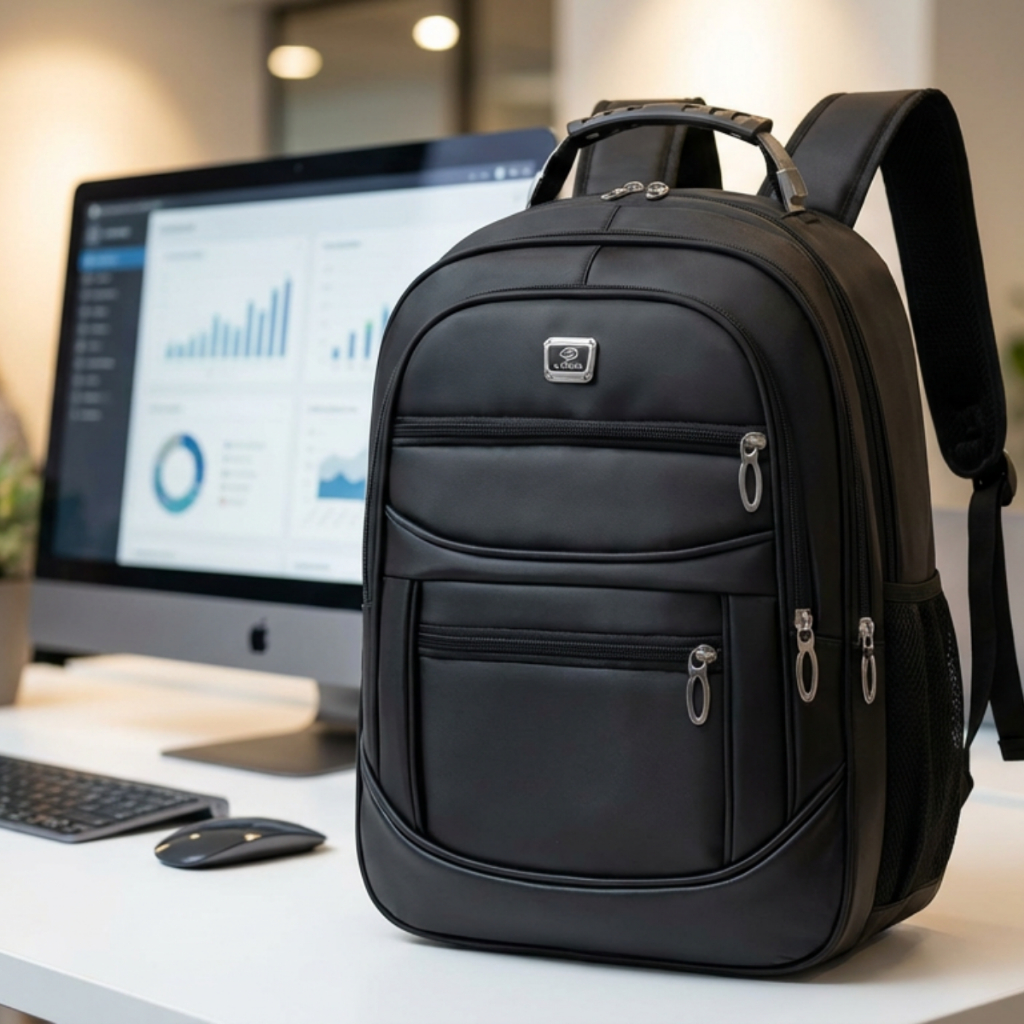 Mochila Executiva Para Notebook (203221) Trabalho Faculdade Reforçada Cabo De Aço Saída USB E FONE