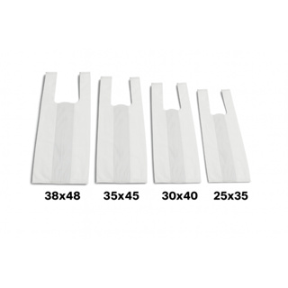 200un Sacola Plástica Branca 25x35 30x40 35x45 38x48 em Oferta na Shopee