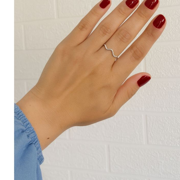Anéis semi joia prata 925 e ouro 18k modelo organico ondulado