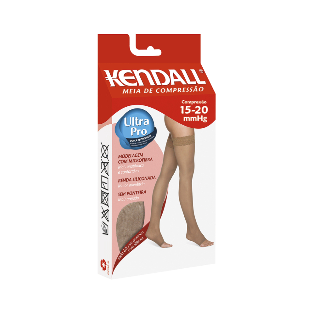 Meia Kendall 7/8 Com Silicone Média Compressão Sem Ponteira 1712 em Oferta na Shopee