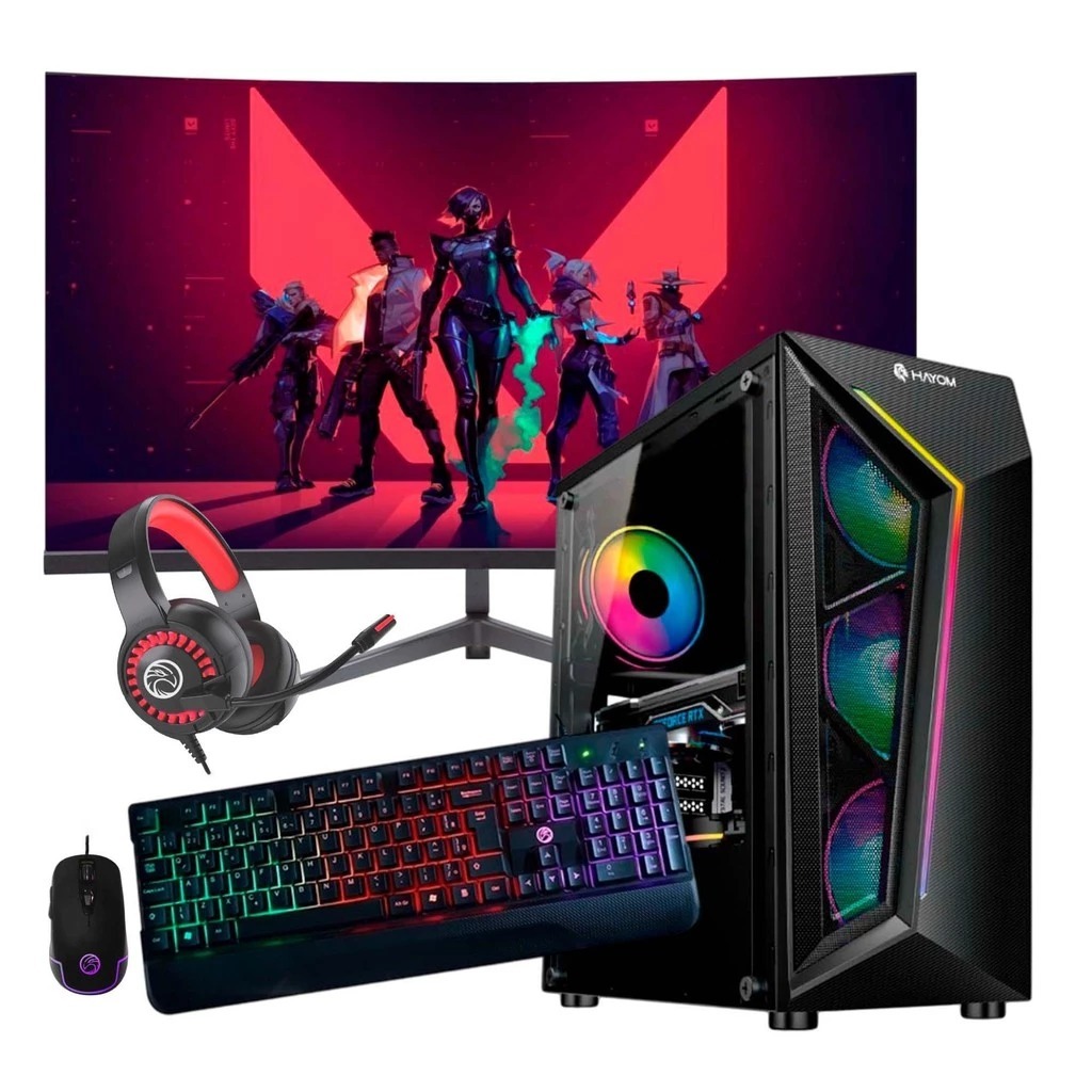 Computador Pc Gamer i9 , RTX 5060 8gb, 64gb Ram, Nvme 2tb, Monitor 24" 165Hz Cur