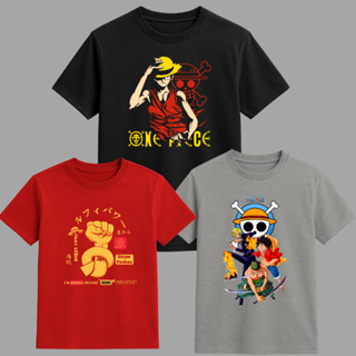 Kit com 3 Camisetas Infantil e Adulto One Piece 100% Algodão Luffy Geek Anime em Oferta na Shopee