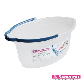 Balde Oval 14 Litros De Limpeza Transparente Hydrus Sanremo Cor Transparente Ergonomico Lavanderia em Oferta na Shopee