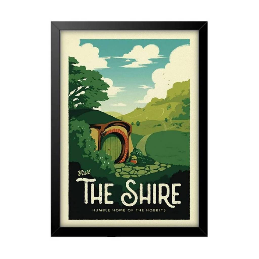 Quadro Decorativo O Senhor Dos Anéis Condado Hobbit Sala Quarto Escritório