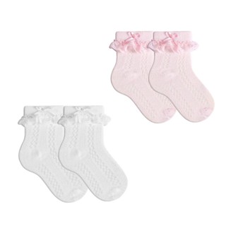 Kit Meia Infantil Bebê Menina Batizado Aniversário Festa Meia Soquete Delicada em Oferta na Shopee