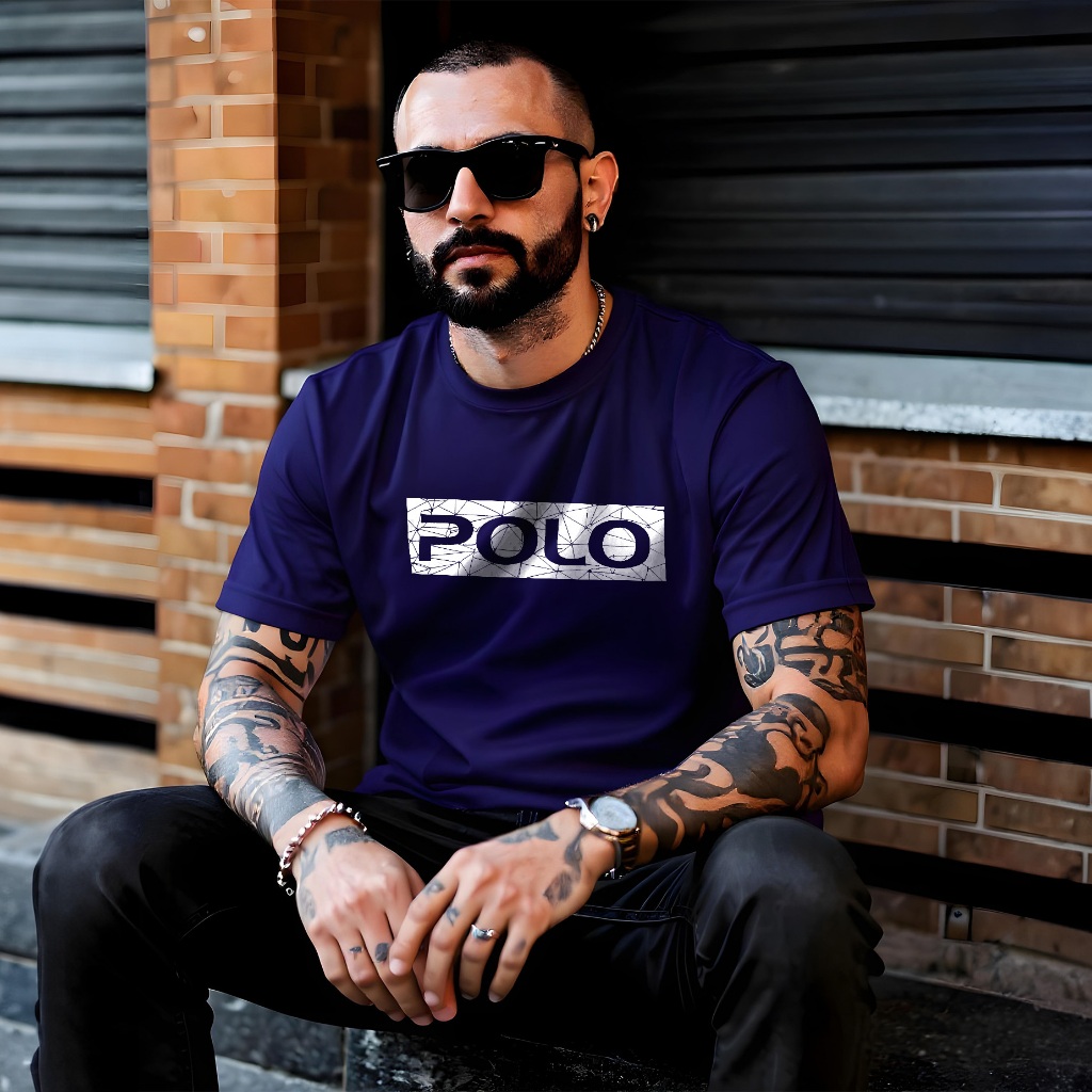 Camiseta Masculina Polo Estampada Camisa Moda 100% Algodão