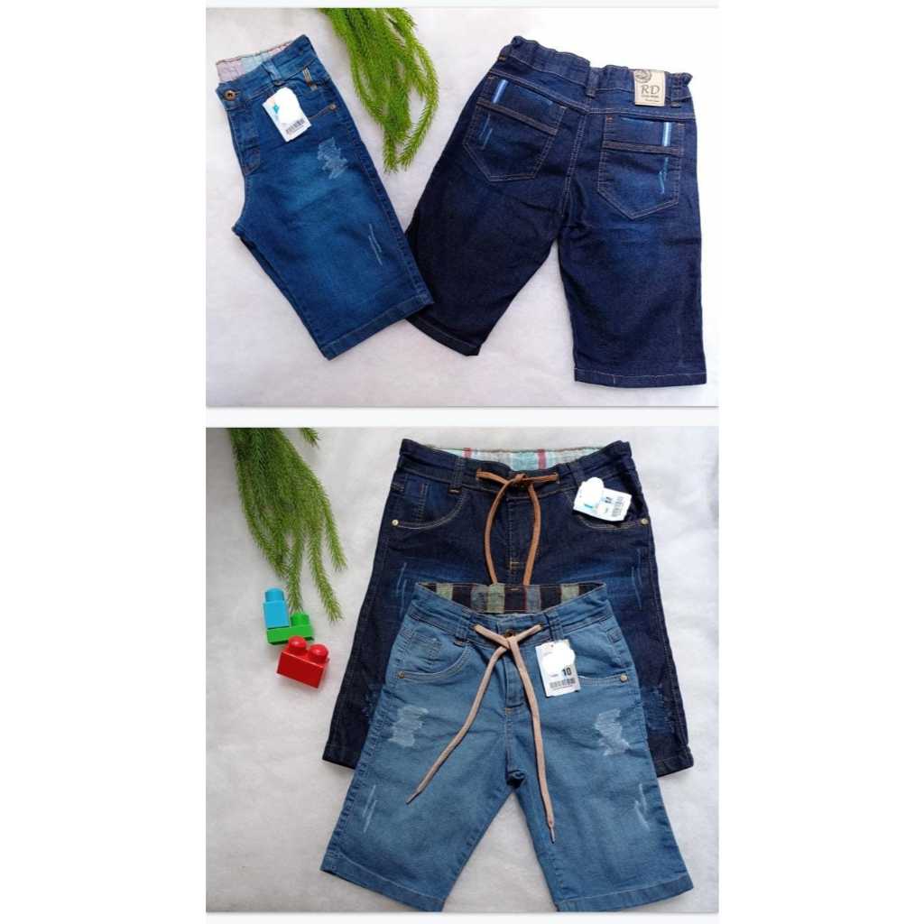 Bermudas jeans infantil,bermuda menino juvenil com cordão