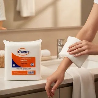 Compressa Para Banho/Higiene Não Esteril 35cm X 45cm Com 50 Unidades - Cremer em Oferta na Shopee
