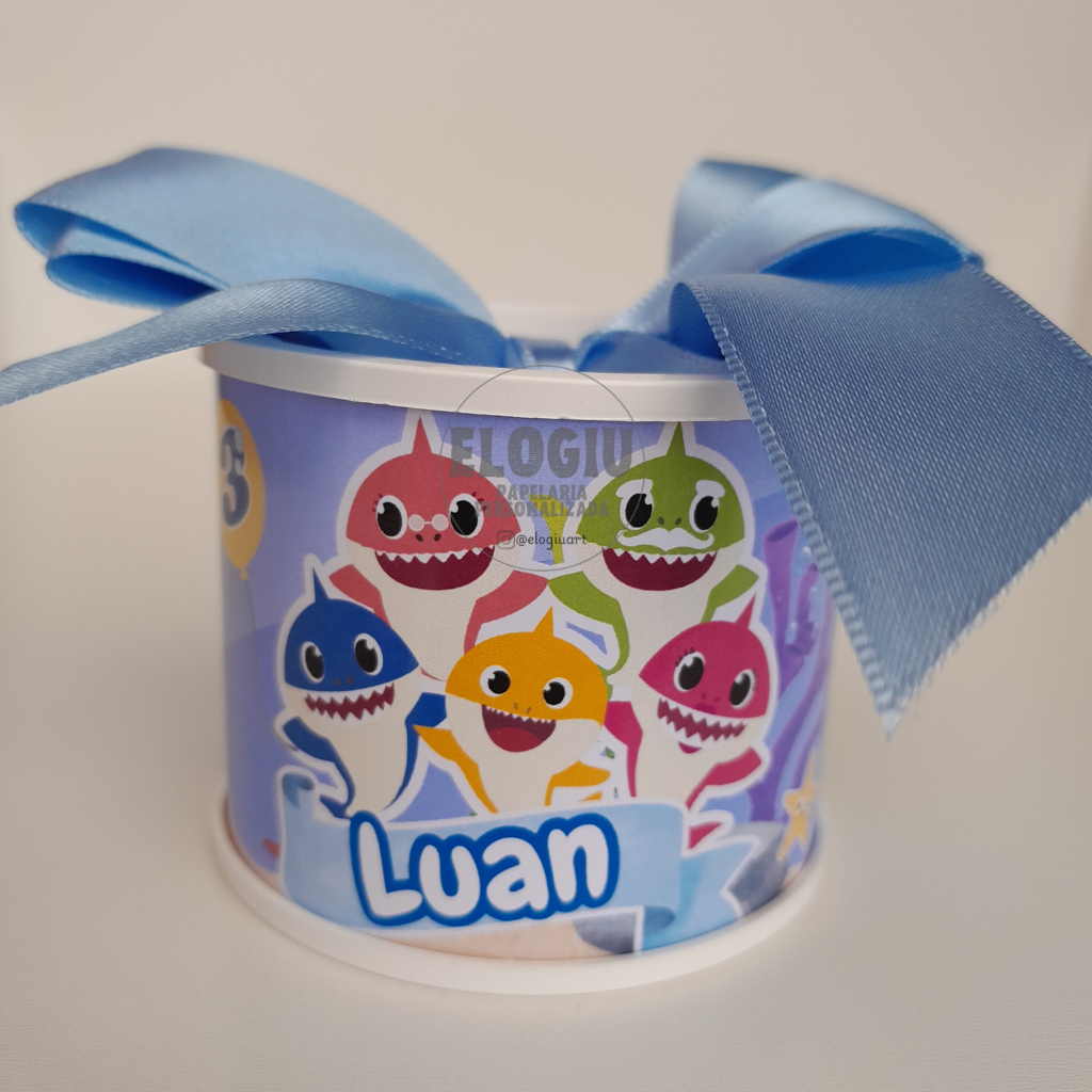 Lembrancinha festa infantil, Baby Shark, lembrancinha aniversário personalizada-Tubolata 5X6