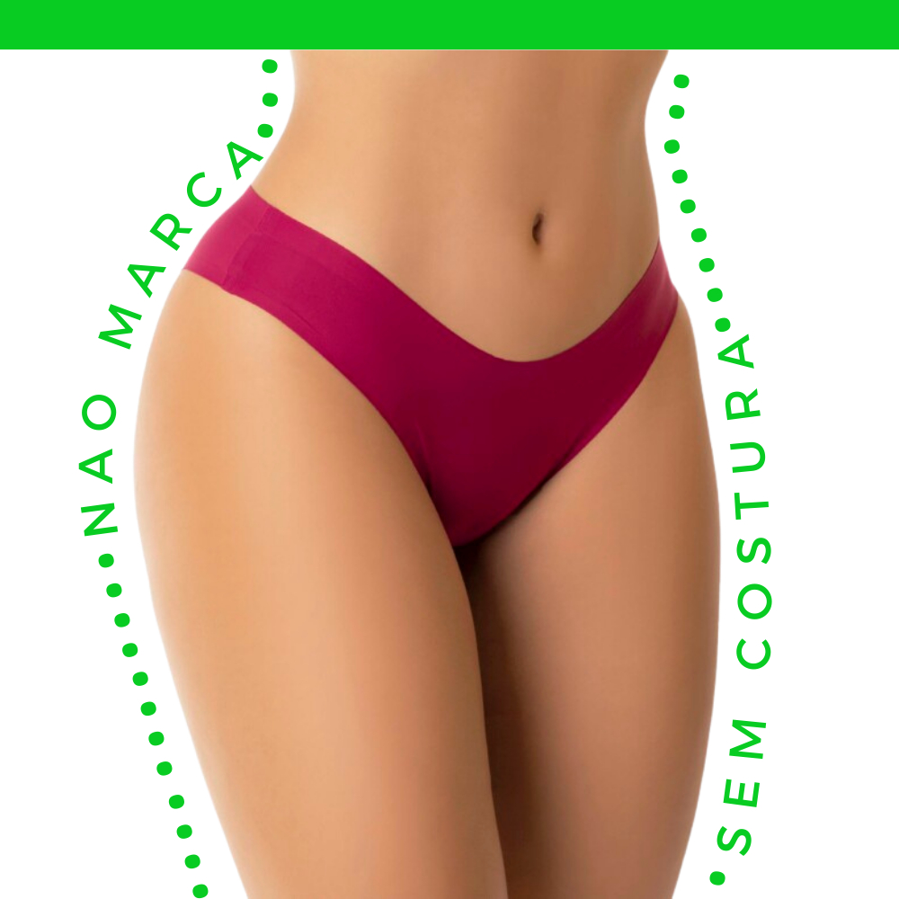 Kit 3 Calcinhas Microfibra Corte a Laser  Sem Costura Forro Algodão e Conforto o Dia Todo