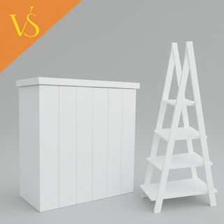 Kit Cômoda Fake Com Escadinha 4 Andares em MDF Branco Ideal para Decoração de Festa e Eventos em Oferta na Shopee