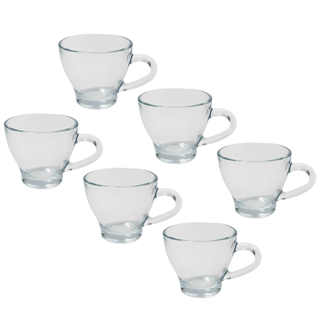 Xicara De Vidro Para Cafe 90ml Conjunto 6 Peças em Oferta na Shopee