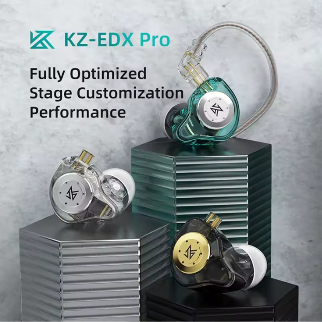 KZ EDX PRO Com Microfone Fones De Ouvido Dinâmicos Ultra Bass Intra-Auriculares Esportivos Com Cancelamento De Ruído