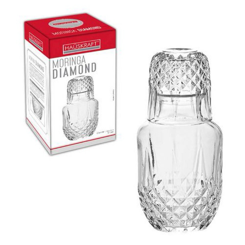 Moringa Diamond Hauskraft – Jarra de Vidro Lapidado com Copo Acoplado