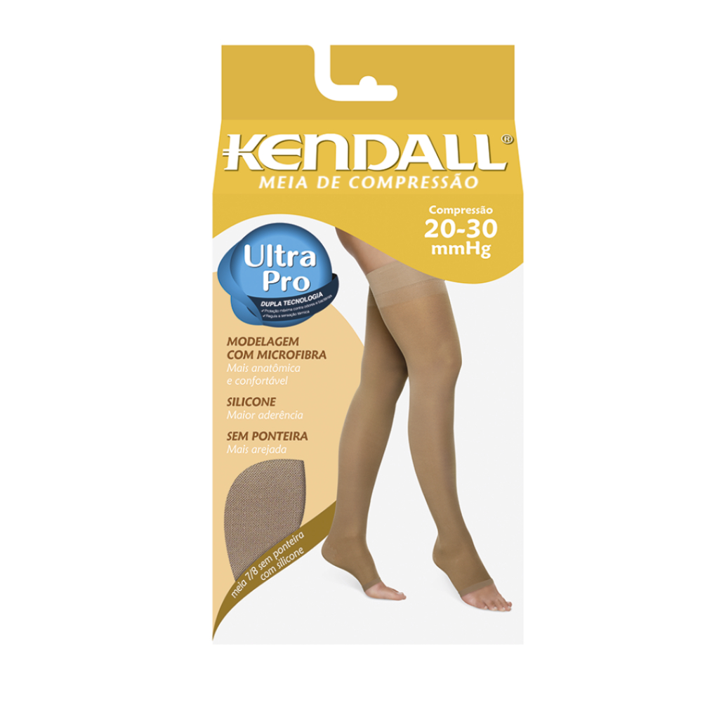 Meia Kendall 7/8 Com Silicone ALTA Compressão Sem Ponteira 1713 em Oferta na Shopee
