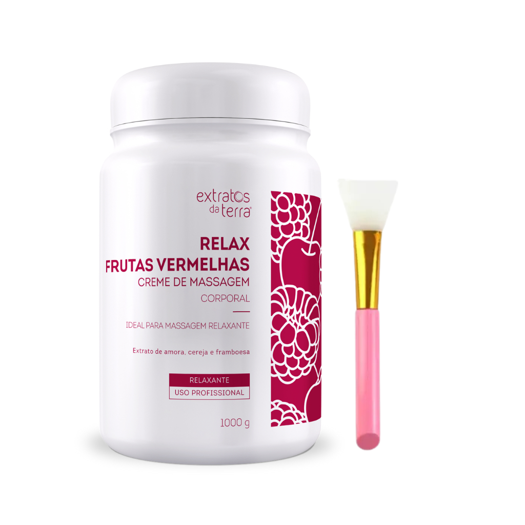 Creme de Massagem Frutas Vermelhas Vitta Relax 1000g - Extratos da Terra