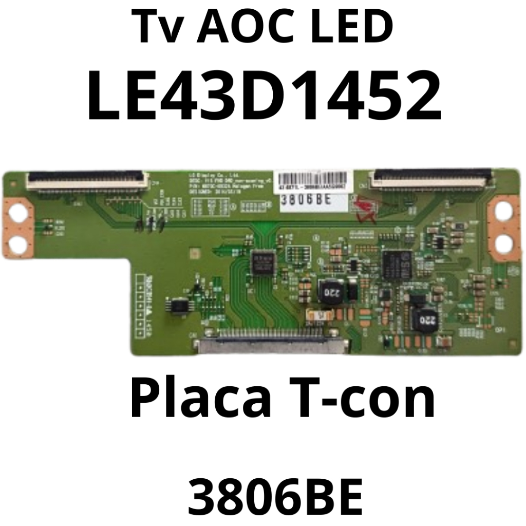 2823 Placa T-con para tv AOC LED Mod: LE43D1452