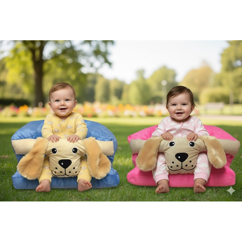 ASSENTO POLTRONA INFANTIL ASSENTO PUFF DOG PELÚCIA COM ENCHIMENTO PARA CRIANÇA/BEBÊ