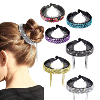 Presilha de Cabelo Doce para Coque Enfeite brilhante modelador para penteado de festa elegante em Oferta na Shopee