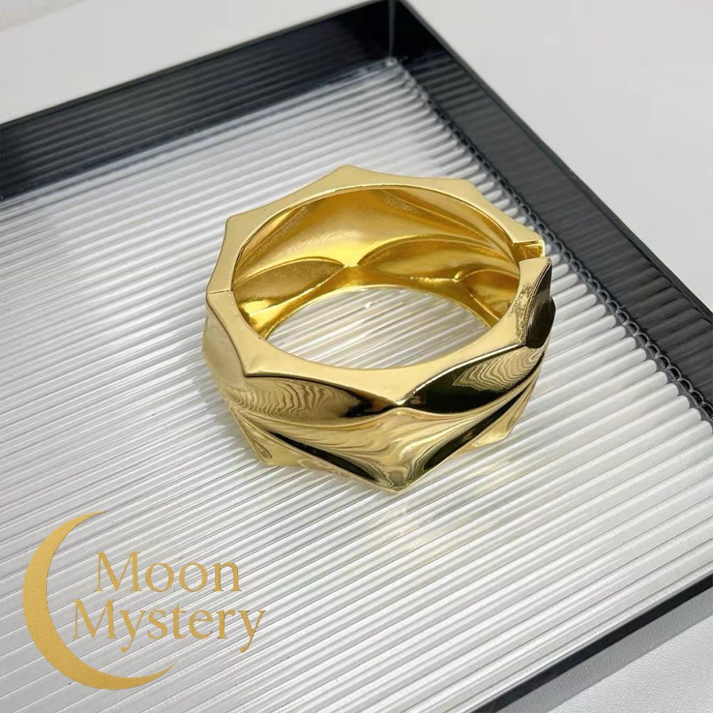 Pulseira Feminina Dourada – Bracelete Geométrico Irregular Minimalista, Moderno e Elegante em Oferta na Shopee