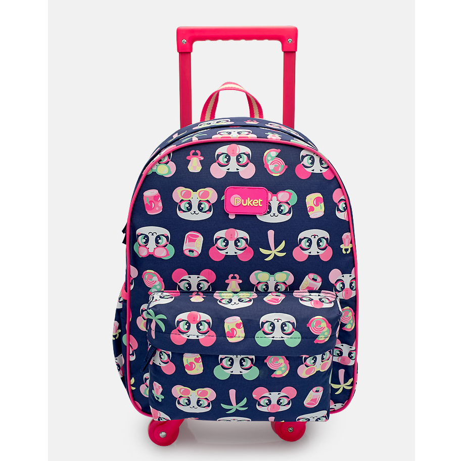 Mochila com Rodinha Média Infantil Escolar Panda Miami Puket em Oferta na Shopee