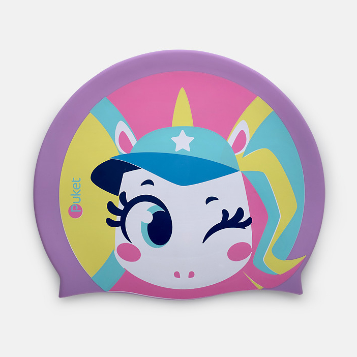 Touca de Natação em Silicone Unicórnio Tênis - Puket em Oferta na Shopee