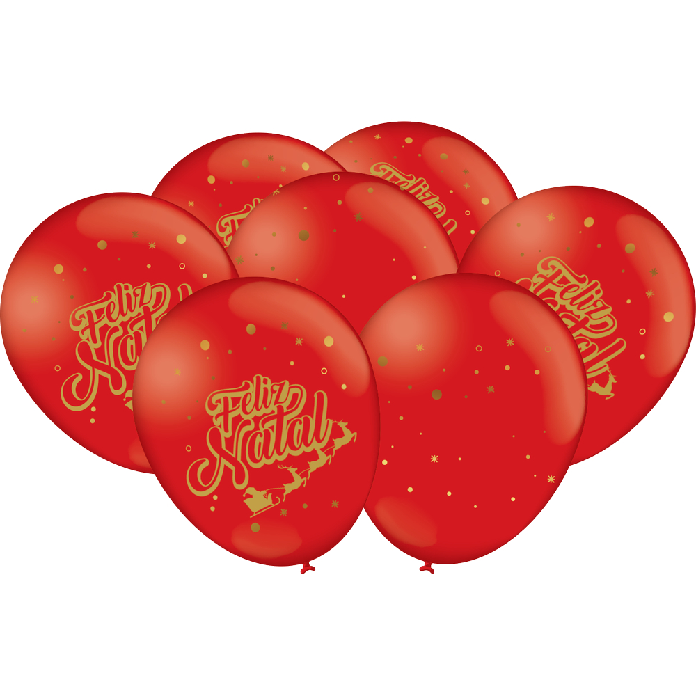 25 ~125 BALÃO NATAL BEXIGA NATALINA  n°9 FESTCOLOR em Oferta na Shopee