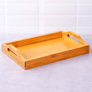 Bandeja Retangular Bambu Moderna Decoração Café Chá 38x28x5,5cm em Oferta na Shopee