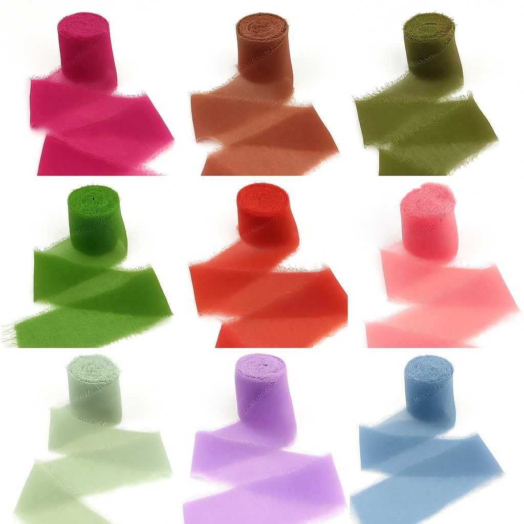 10 Metros Fita Decoração Artesanal Chiffon Rústica Convite Casamento Caixa Padrinhos