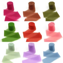 10 Metros Fita Decoração Artesanal Chiffon Rústica Convite Casamento Caixa Padrinhos