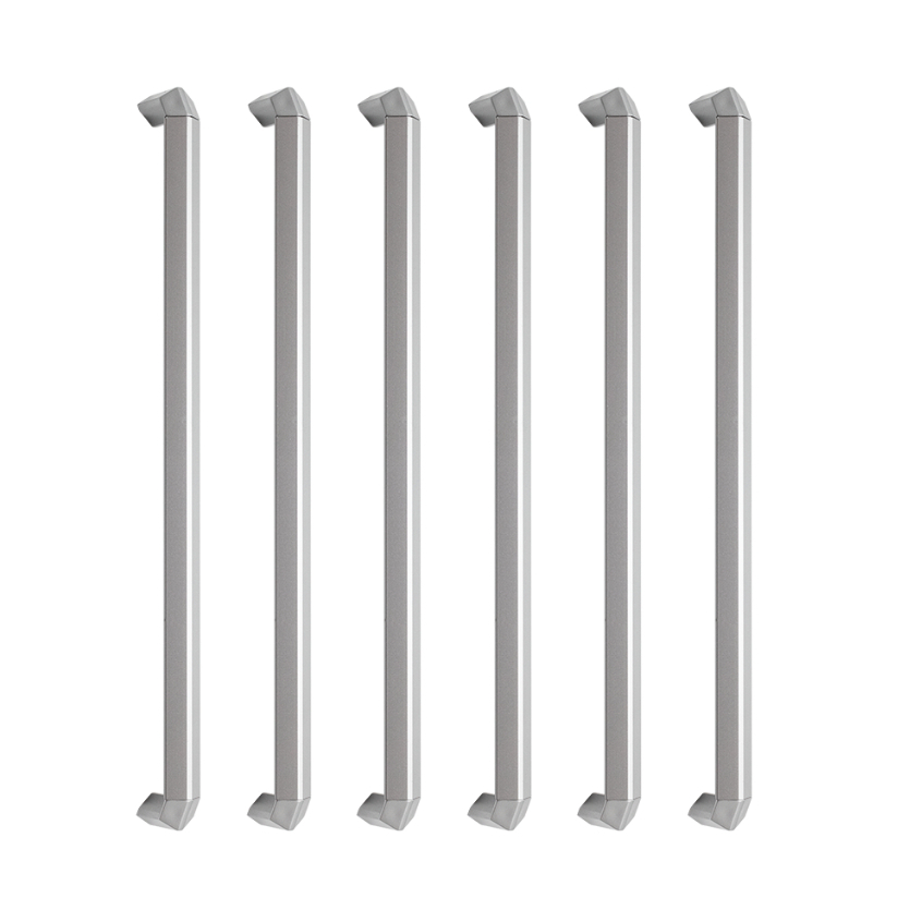 6 Puxadores Para Guarda Roupas Grande Porta Armario 608mm