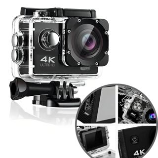 Câmera Filmadora Sport 4k Ultra Hd Wi-fi Capacete Pro Go Action A Prova Dagua 30 Metros Profundidade em Oferta na Shopee