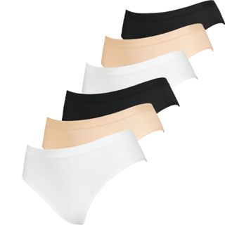 Kit 6 Calcinhas Cintura Alta em Poliamida Calcinha Sem Costura Elastano Forro de Algodão Confortável em Oferta na Shopee