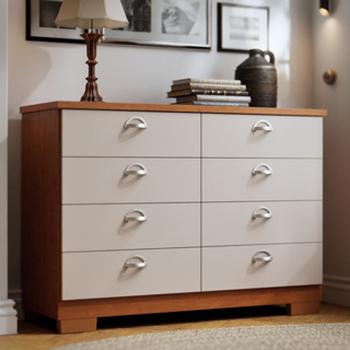 Cômoda Grécia 8 Gavetas MDP MDF Corrediça Telescópica Quarto Casal Solteiro Organizador de Roupas em Oferta na Shopee