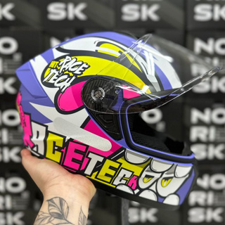 CAPACETE RACE TECH HIT SPEEDBEE LANÇAMENTO ROXO ORIGINAL COLORIDO + BRINDE EXCLUSIVO em Oferta na Shopee