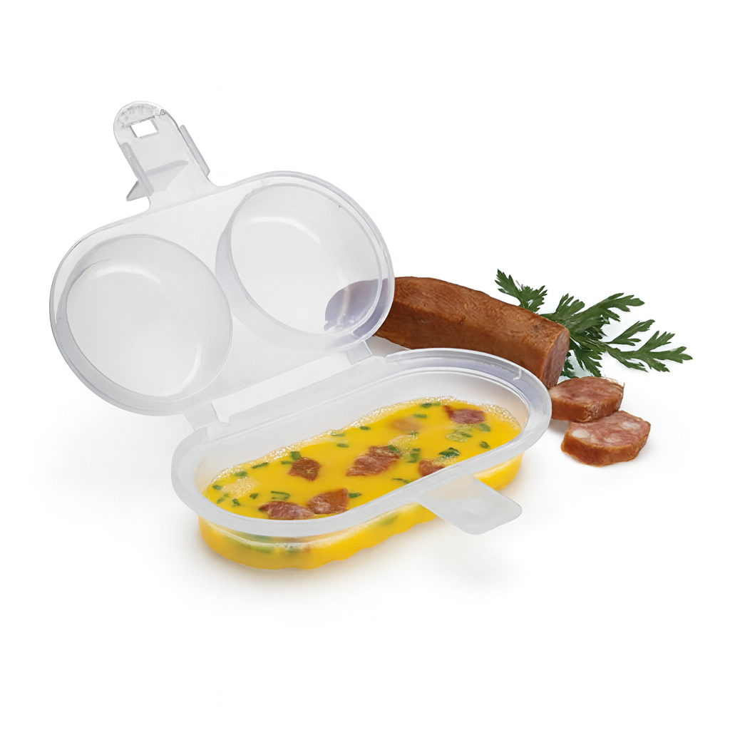 Omeleteira Micro-ondas 2 em 1 NITRON – Preparo Rápido e Sem Sujeira