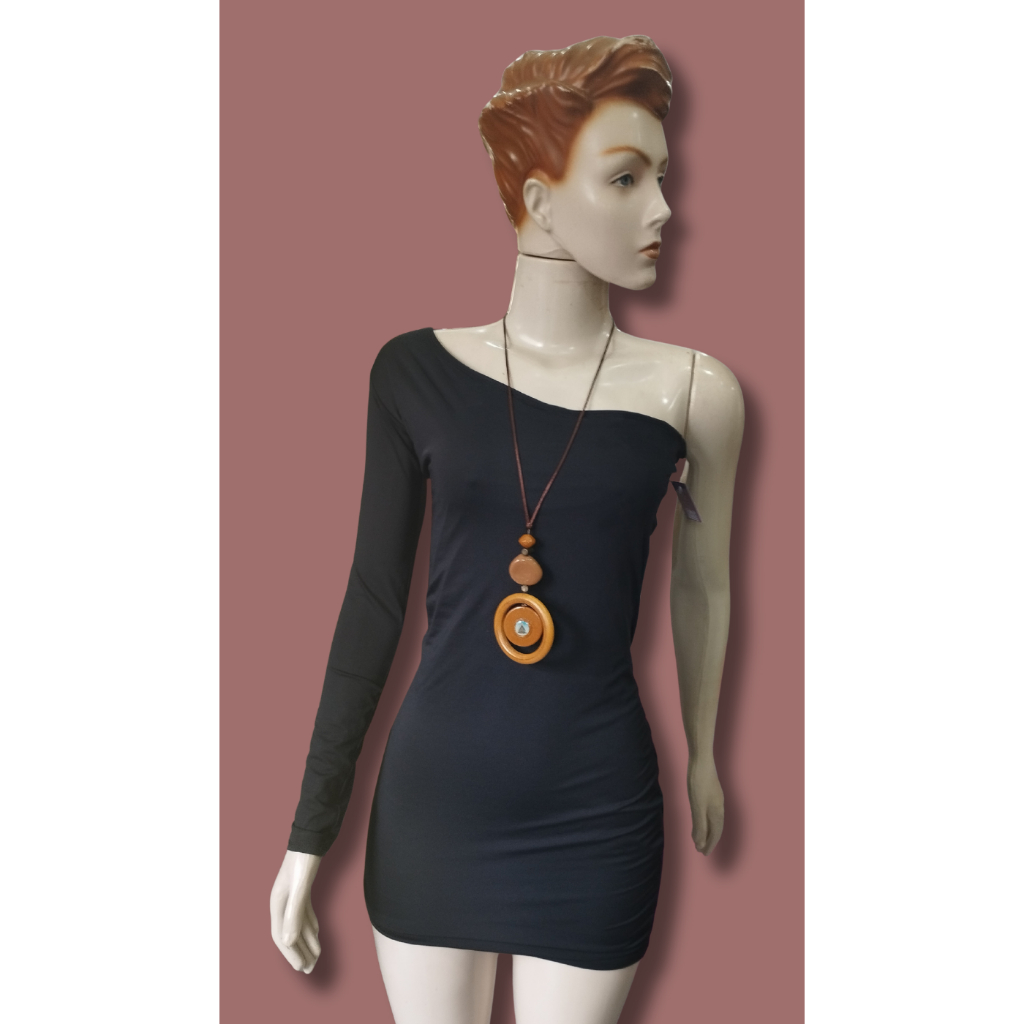 VESTIDO TUBINHO FEMININO DE UM OMBRO SÓ EM ELANCA