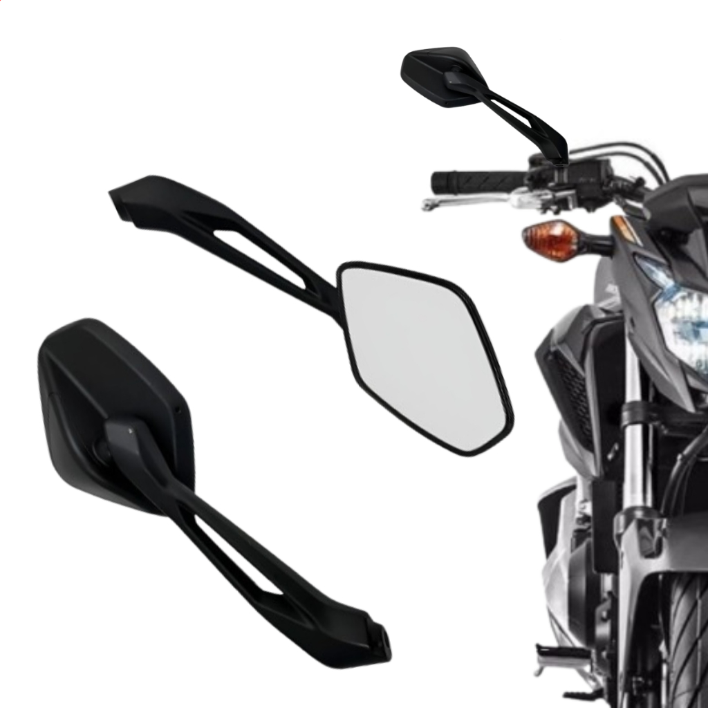 Retrovisor Bajaj Dominar 400 Esportivo Moto Par Lente Convexa Rosca Honda ou Yamaha em Oferta na Shopee
