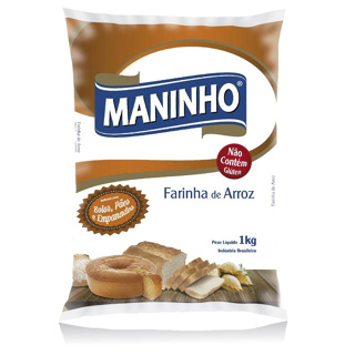 Farinha De Arroz Branca 1Kg - Maninho em Oferta na Shopee