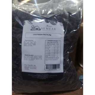 UVA PASSA PRETA S/SEMENTE 2KG em Oferta na Shopee
