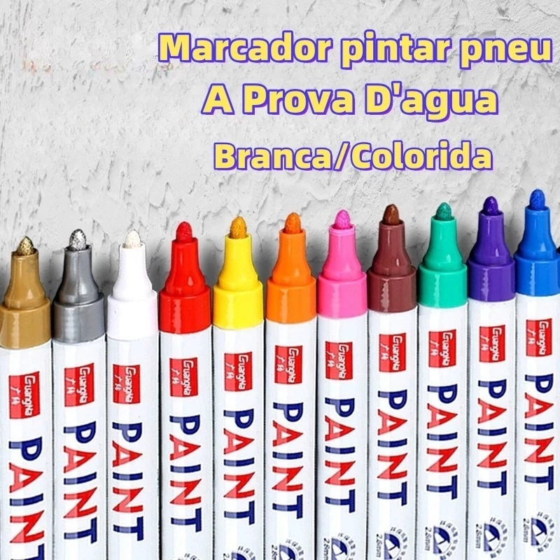 Caneta PRETA/BRANCA  tira risco pintura automotiva carro moto retoque de placa pinta boost sola do tenis