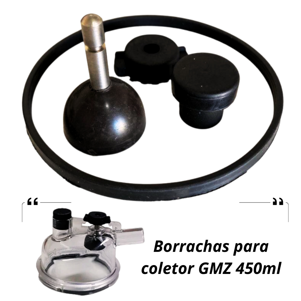 Kit Borrachas Do Coletor Gmz 450ml Completo Para Ordenhadeira Opção com 1 a 4 Kits completos