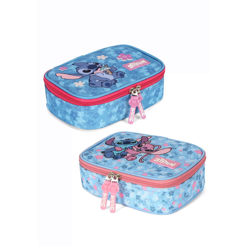 Estojo Escolar Box Infantil Stitch 100 Canetas Luxcel em Oferta na Shopee