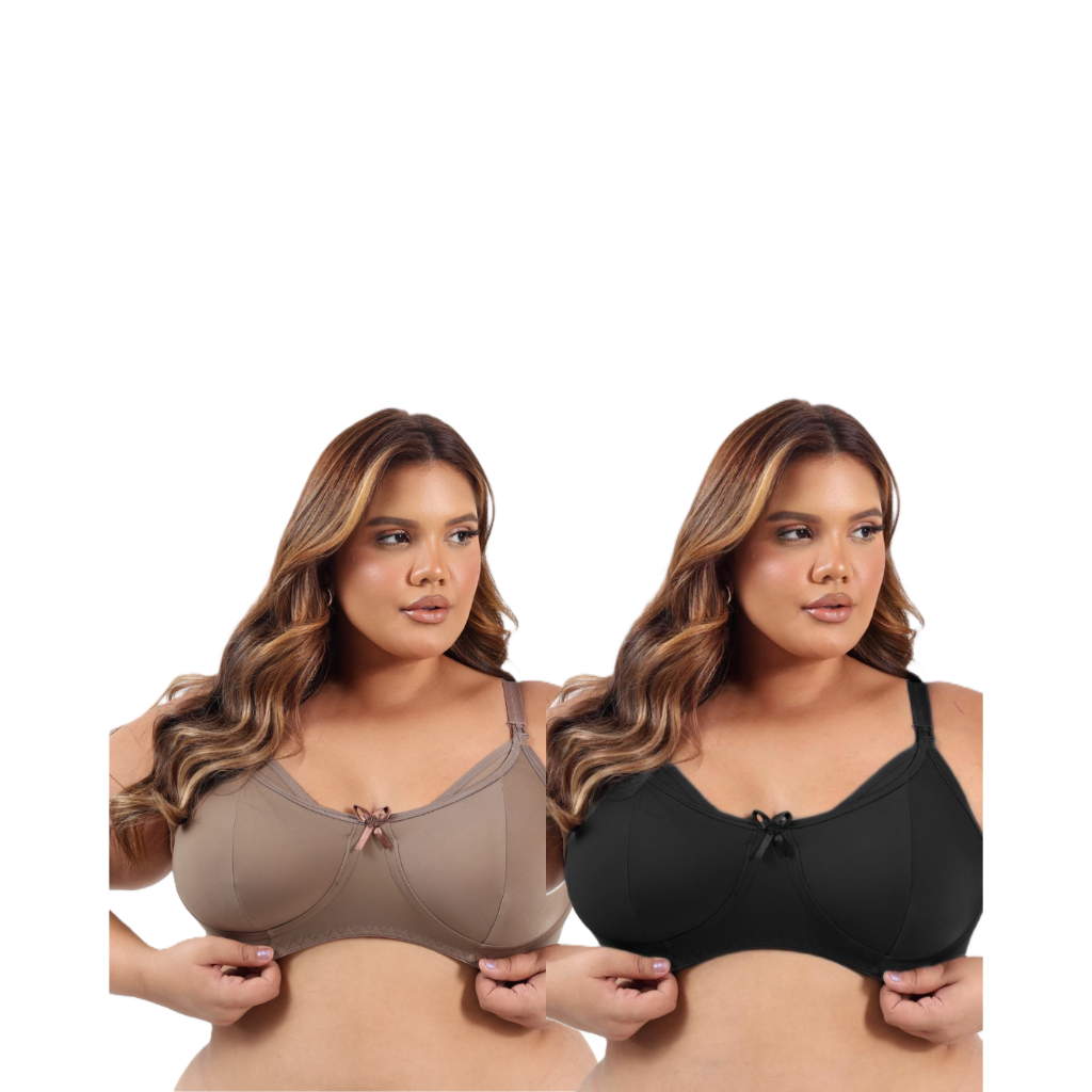Kit 2 Lingerie Plus Size Sutiã Para Amamentação Alta Sustentação Com Dois Sutiãs Linha Premium