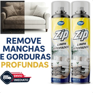 Limpa ESTOFADOS Espuma Para Limpeza de Estofados Spray Zip Clean 300ml em Oferta na Shopee