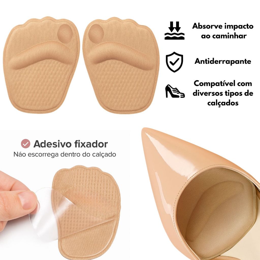 Kit Palmilha Almofada Adesiva Antiderrapante Salto Alto Conforto Dos Pés em Oferta na Shopee